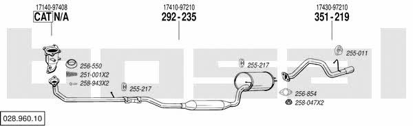  028.960.10 Exhaust system 02896010