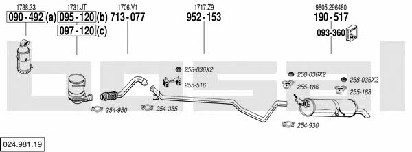 02498119 Bosal Exhaust system