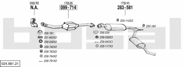  024.981.21 Exhaust system 02498121