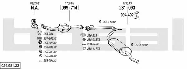 02498122 Bosal Exhaust system