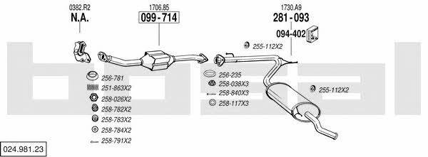 02498123 Bosal Exhaust system