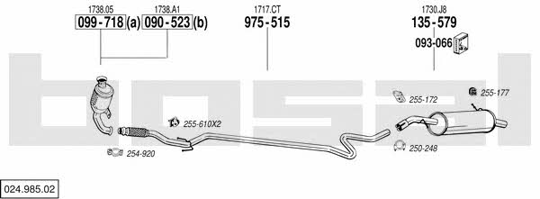  024.985.02 Exhaust system 02498502