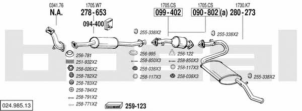 Bosal 024.985.13 Exhaust system 02498513