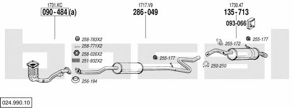 02499010 Bosal Exhaust system
