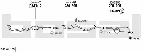 Bosal 025.012.05 Exhaust system 02501205