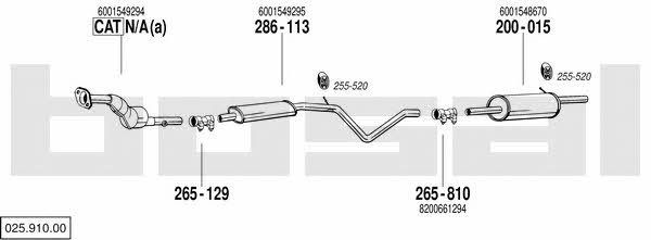  025.910.00 Exhaust system 02591000