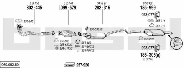 Bosal 060.082.60 Exhaust system 06008260