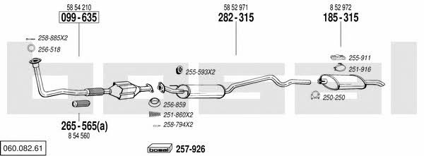 Bosal 060.082.61 Exhaust system 06008261