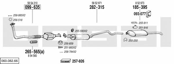Bosal 060.082.66 Exhaust system 06008266