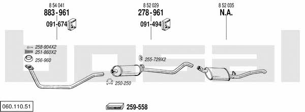  060.110.51 Exhaust system 06011051