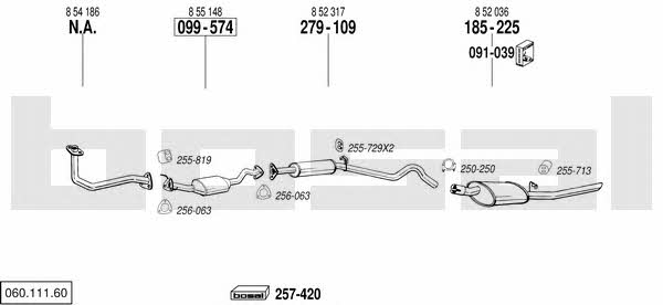 Bosal 060.111.60 Exhaust system 06011160