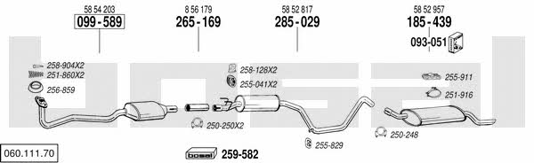  060.111.70 Exhaust system 06011170