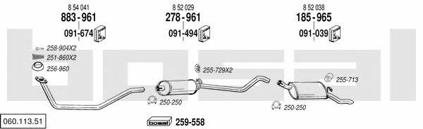  060.113.51 Exhaust system 06011351