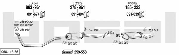  060.113.55 Exhaust system 06011355