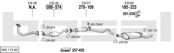  060.115.60 Exhaust system 06011560