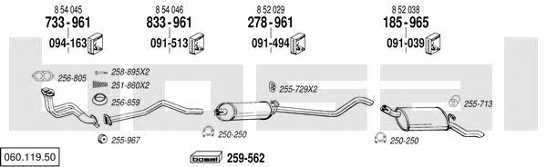  060.119.50 Exhaust system 06011950