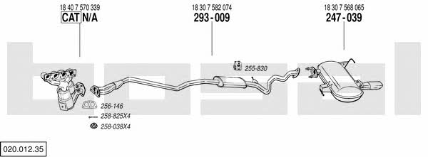 Bosal 020.012.35 Exhaust system 02001235