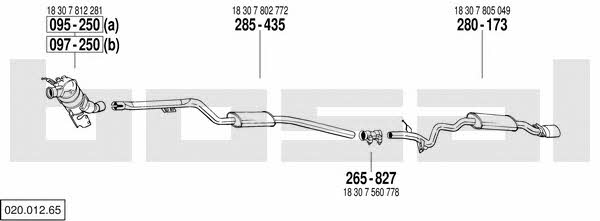 Bosal 020.012.65 Exhaust system 02001265
