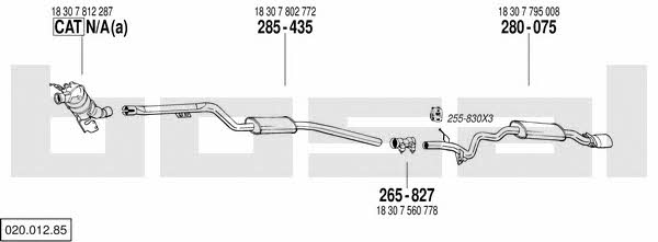 Bosal 020.012.85 Exhaust system 02001285