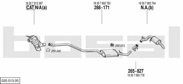  020.013.00 Exhaust system 02001300