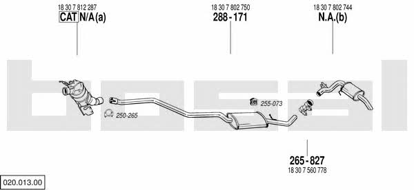 02001300 Bosal Exhaust system