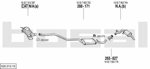 02001310 Bosal Exhaust system