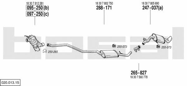 Bosal 020.013.15 Exhaust system 02001315