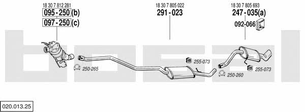 Bosal 020.013.25 Exhaust system 02001325