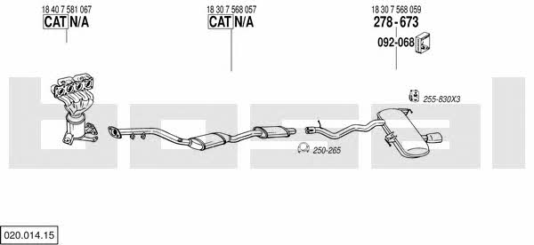 02001415 Bosal Exhaust system