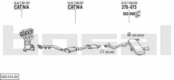 02001420 Bosal Exhaust system