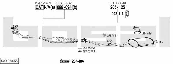 Bosal 020.053.55 Exhaust system 02005355