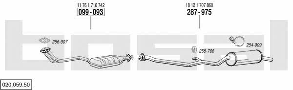 Bosal 020.059.50 Exhaust system 02005950