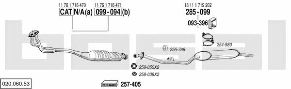 Bosal 020.060.53 Exhaust system 02006053