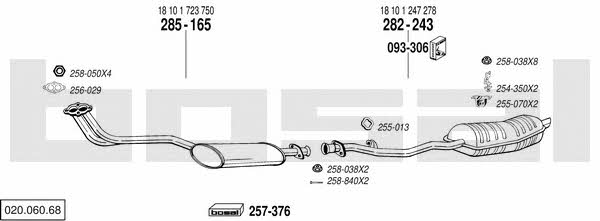 Bosal 020.060.68 Exhaust system 02006068
