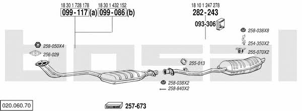  020.060.70 Exhaust system 02006070