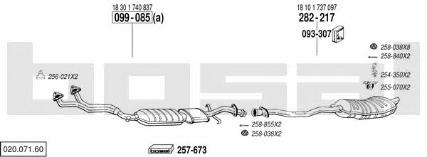  020.071.60 Exhaust system 02007160