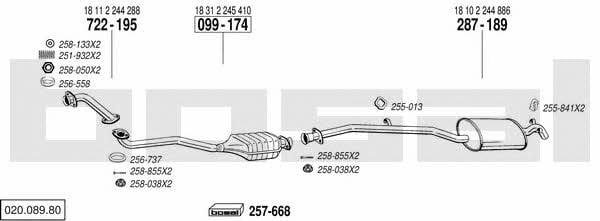 Bosal 020.089.80 Exhaust system 02008980