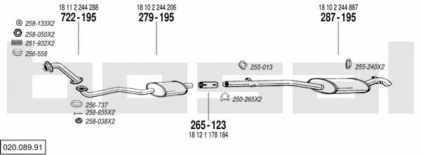  020.089.91 Exhaust system 02008991