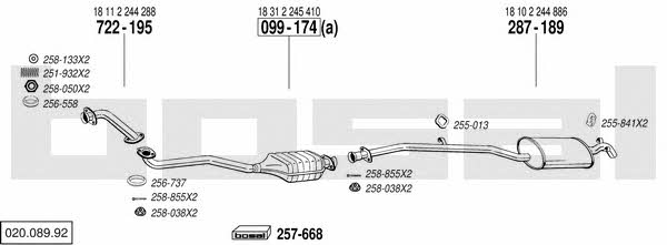 Bosal 020.089.92 Exhaust system 02008992