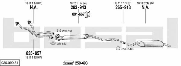 02009051 Bosal Exhaust system