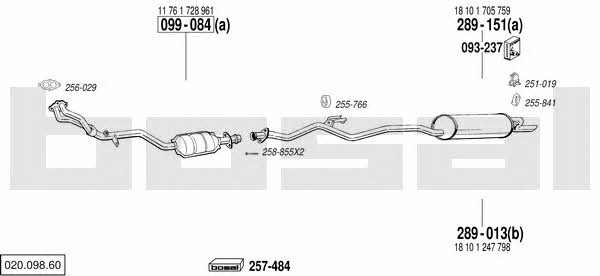  020.098.60 Exhaust system 02009860