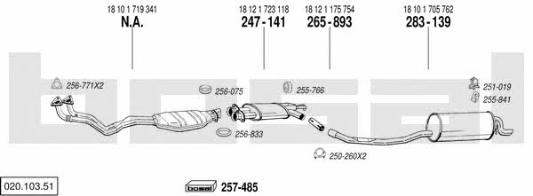  020.103.51 Exhaust system 02010351