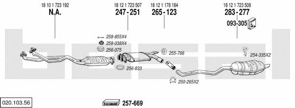  020.103.56 Exhaust system 02010356