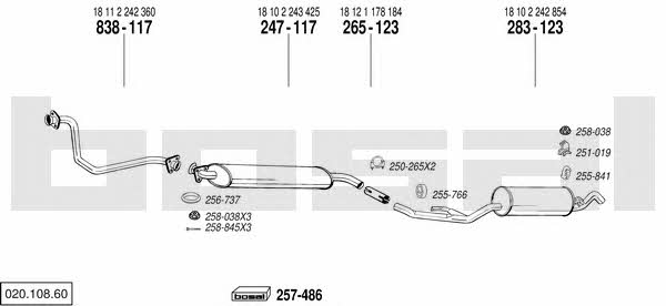  020.108.60 Exhaust system 02010860