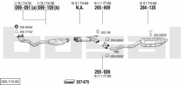  020.113.00 Exhaust system 02011300