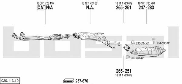  020.113.10 Exhaust system 02011310