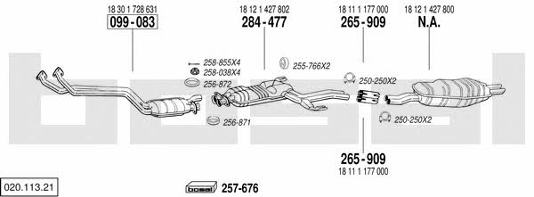 Bosal 020.113.21 Exhaust system 02011321