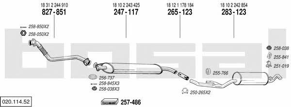  020.114.52 Exhaust system 02011452