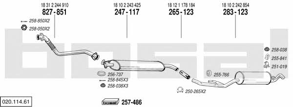  020.114.61 Exhaust system 02011461