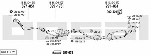  020.114.70 Exhaust system 02011470